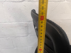 Black Plastic Mid-back Office Armchair on wheels - 2ndhandwarehouse.com