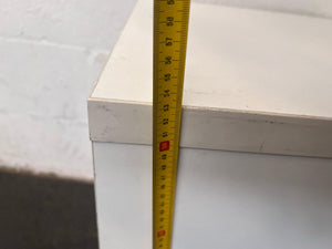 Three Drawer Red and White office Credenza - PRICE DROP - 2ndhandwarehouse.com