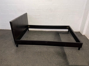 Brown Pleather Double Bed Frame - REDUCED