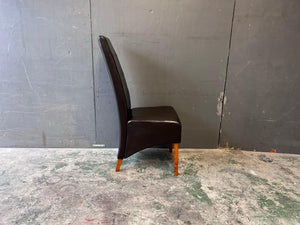 Nespresso Leather Dining Chair (Broken Back) - PRICE DROP