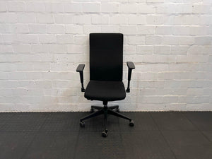 Black Fabric High-Back Office Chair