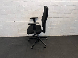 Black Fabric High-Back Office Chair
