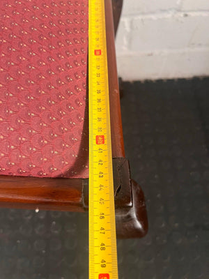 Ball and Claw Red Cushion Dining Chair (Damage To The Leg) - PRICE DROP