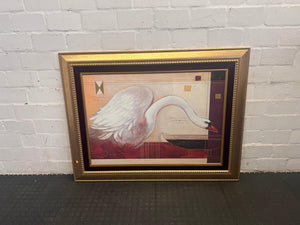 Swan Framed Print (129cm x 101.5cm)