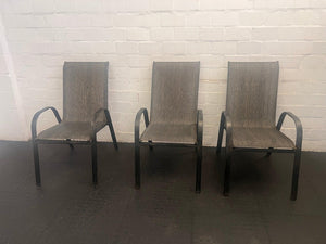 Grey Steel Framed Patio Chair (Slight Rust)