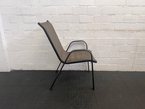 Grey Steel Framed Patio Chair