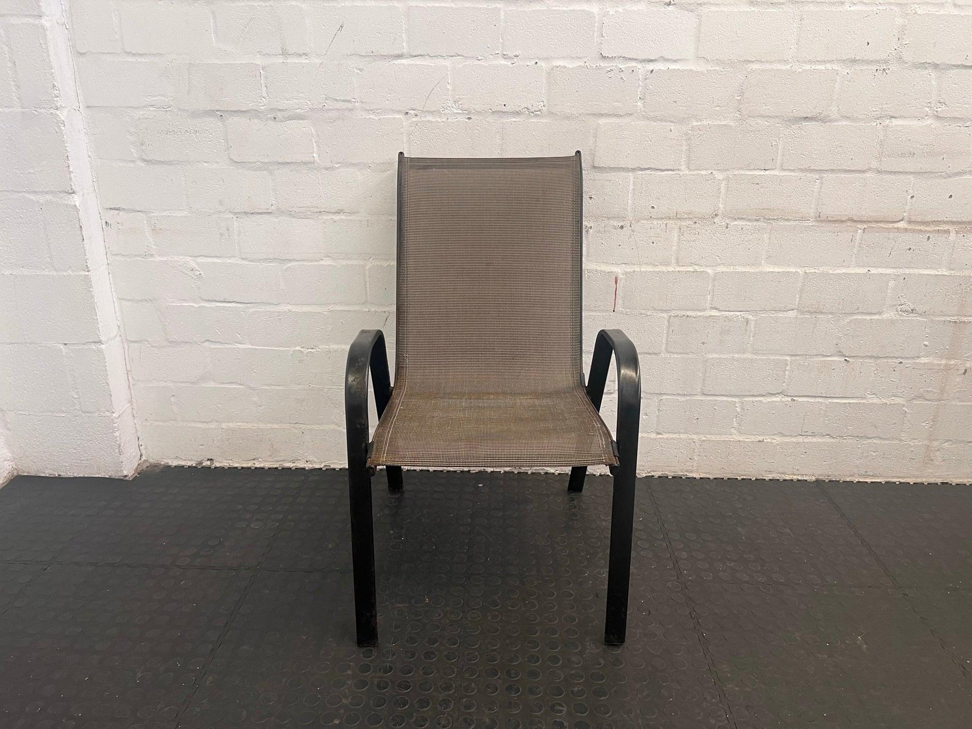 Grey Steel Framed Patio Chair