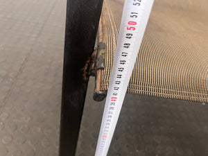 Grey Steel Framed Patio Chair (Damage To Leg/Slightly Shorter)