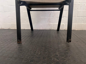 Grey Steel Framed Patio Chair (Damage To Leg/Slightly Shorter)