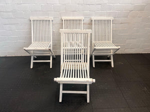 White Slated Patio Chair