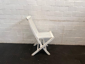 White Slated Patio Chair