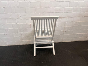 White Slated Patio Chair