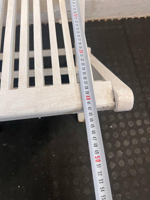 White Slated Patio Chair