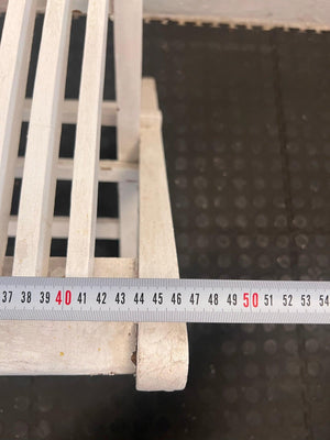 White Slated Patio Chair