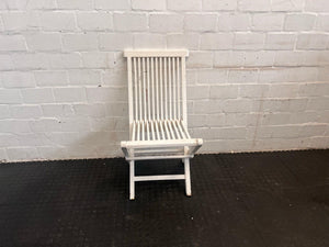 White Slated Patio Chair