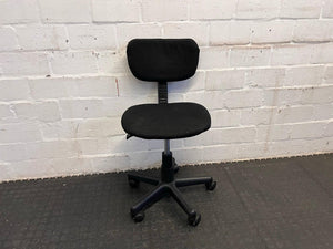 Black Material Mid-Back Desk Chair