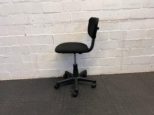 Black Material Mid-Back Desk Chair