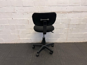 Black Material Mid-Back Desk Chair