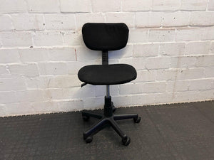 Black Material Mid-Back Desk Chair