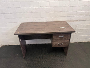 2 Drawer Brown Office Desk (Scratches/Damage On Surface)