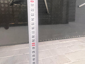 Silver-Legged Glass Top Dining Table - REDUCED - 2ndhandwarehouse.com