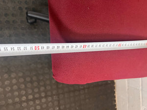 Black and Maroon Office Chair On Wheels (No Arm Rests)