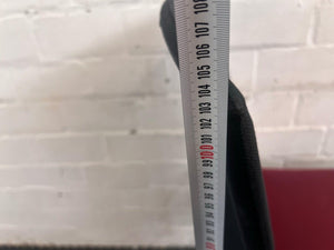 Black and Maroon Office Chair On Wheels (No Arm Rests)