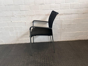 Black Mesh-Back Visitors Chair