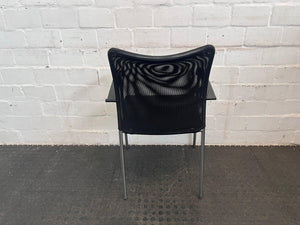 Black Mesh-Back Visitors Chair