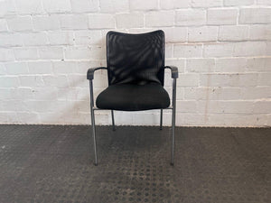 Black Mesh-Back Visitors Chair
