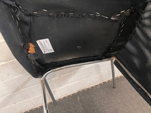 Black Mesh-Back Visitors Chair (Damaged Seat)