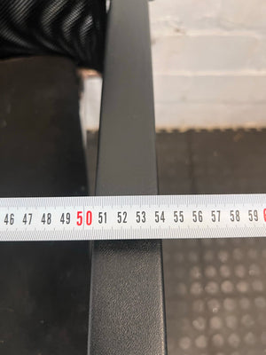 Black Mesh-Back Visitors Chair (Damaged Seat)