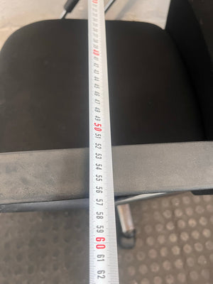 Black Fabric High-Back Office Chair On Wheels (Slight Damage Underneath)