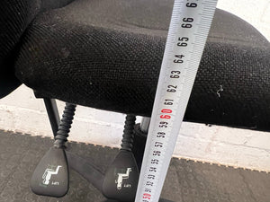 Black Fabric Mid-Back Office Chair On Wheels (No Arms)