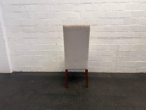 White Fabric Coricraft Dining Chair (Slight Discoloration)