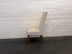White Fabric Coricraft Dining Chair (Slight Discoloration)
