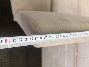 White Fabric Coricraft Dining Chair (Slight Discoloration)