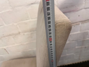 White Fabric Coricraft Dining Chair (Slight Discoloration)