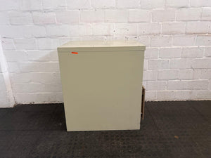 2 Drawer Beige Metal Filing Cabinet - REDUCED