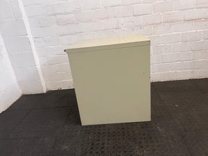 2 Drawer Beige Metal Filing Cabinet - REDUCED