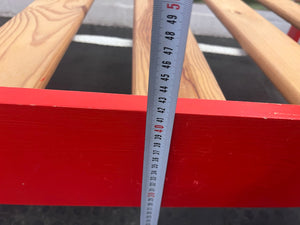 Red Wooden Single Bed Frame - REDUCED