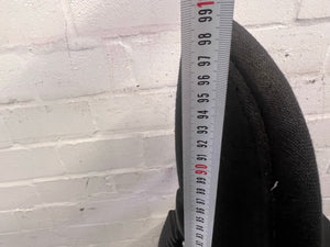 Black Mid-Back Office Chair on Wheels with Arm Rests