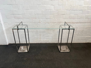 Steel Frame Glass Top Side Server - REDUCED