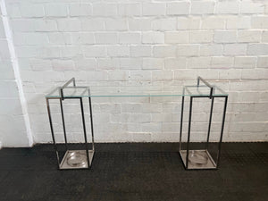 Steel Frame Glass Top Side Server - REDUCED