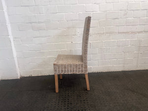 Wicker Whitewash Dining Chair - PRICE DROP