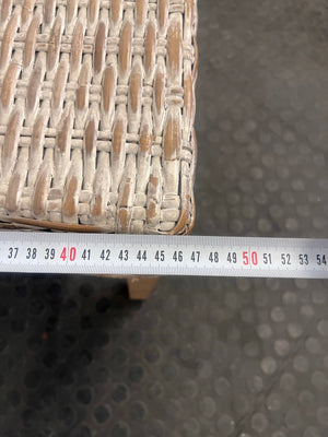 Wicker Whitewash Dining Chair - PRICE DROP