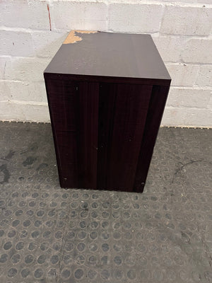 2 Drawer Dark Wood Bedside Table (Needs Repair/Upkeep) - REDUCED - PRICE DROP