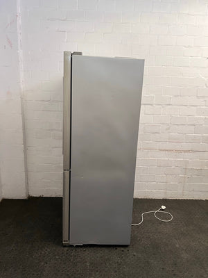 Silver Smeg Double Door Fridge Freezer (Note: Bottom Right Compartment Cools But Not To Freezing & Rattles) - REDUCED