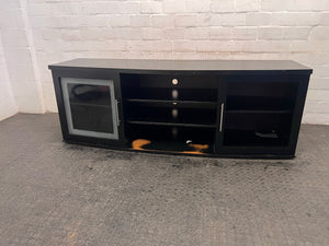 Black Two Door TV Stand (Needs TLC) - REDUCED