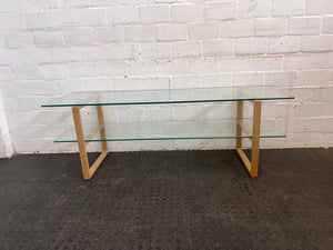 Glass and Wood TV Stand - REDUCED